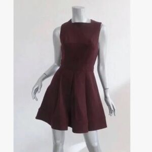 Proenza Schouler fit-and-flare dress burgundy/wine BROKEN Zipper
